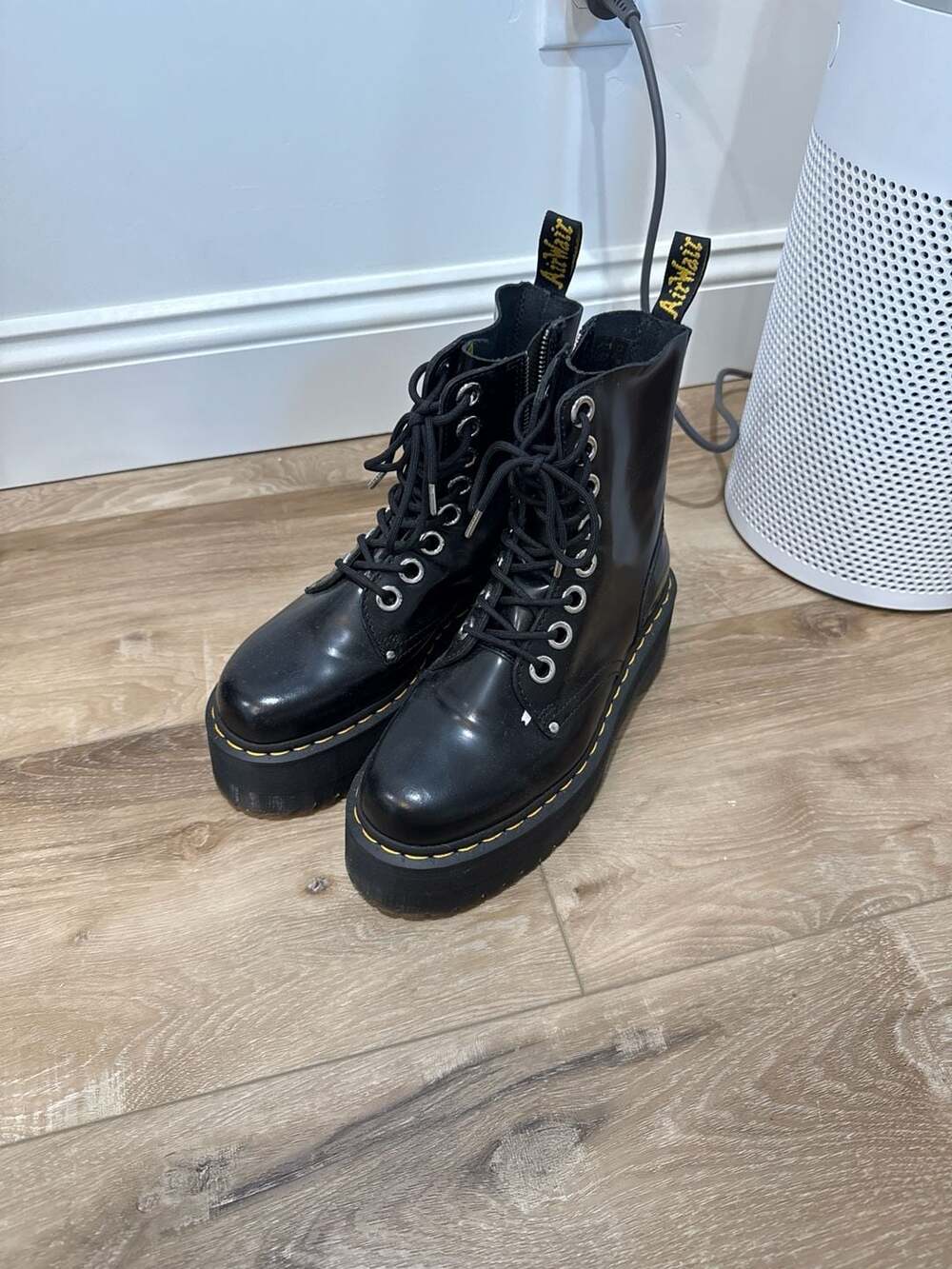 Dr. Martens Jadon Max Platform Boots Black Size US Women's 8